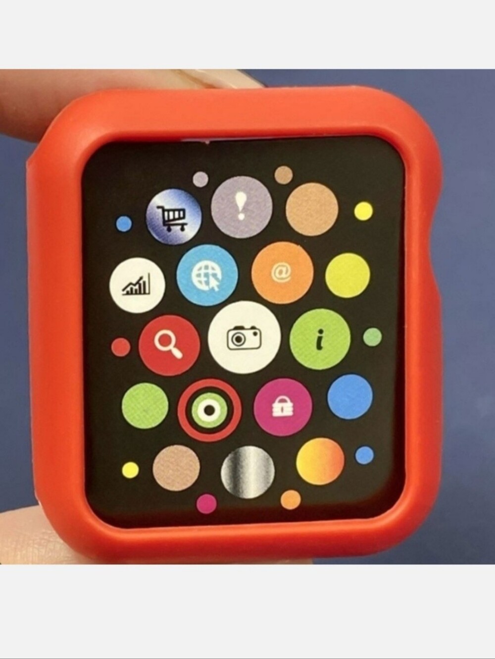 Apple Watch Screen Protector Silicone Bumper Case For 42mm Smartwatch Orange